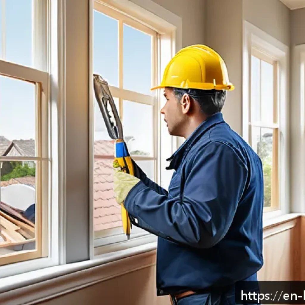 부동산 경매 주의사항 - A professional home inspector examining a suburban house interior for hidden defects, wearing casual...